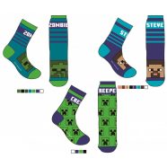 Minecraft gyerek zokni 27-38,kék-zöld