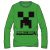 Minecraft gyerek hosszú ujjú póló, felső 6-12 év zöld Creeper