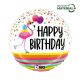 Happy Birthday Flamingo fólia lufi 46 cm