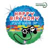 Happy Birthday Controller Holo fólia lufi 46 cm