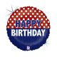 Happy Birthday Nautical Holo fólia lufi 46 cm