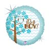 Baby Boy Owl Holo fólia lufi 46 cm