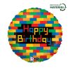 Happy Birthday Blocks fólia lufi 46 cm