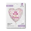 Baby Girl Glitter Princess fólia lufi 46 cm
