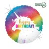 Happy Birthday Glitter Unicorn fólia lufi 46 cm