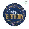 Happy Birthday Navy fólia lufi 46 cm
