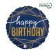 Happy Birthday Navy fólia lufi 46 cm
