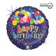 Happy Birthday Bunch Of Balloons Holo fólia lufi 46 cm