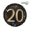 Happy Birthday 20 Sparkling fólia lufi 46 cm
