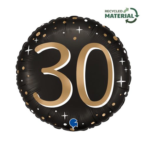 Happy Birthday 30 Sparkling fólia lufi 46 cm