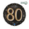Happy Birthday 80 Sparkling fólia lufi 46 cm
