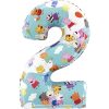 Peppa malac Blue 2-es szám fólia lufi 66 cm