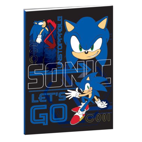 Sonic a sündisznó Go Fast B/5 vonalas füzet 40 lapos