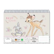 Disney Bambi Friends A/4 spirál vázlatfüzet, 30 lapos