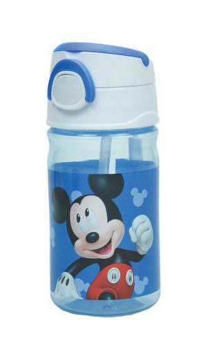 Disney Mickey Blue műanyag szívószálas kulacs akasztóval 350 ml