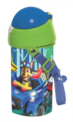 Mancs Őrjárat Dino Rescue műanyag szívószálas kulacs akasztóval 500 ml