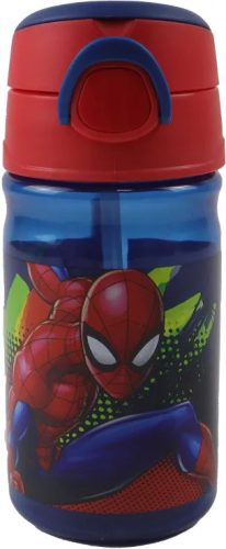 Pókember Splotch műanyag szívószálas kulacs akasztóval 350 ml