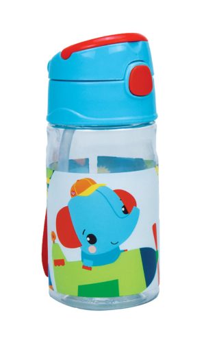 Fisher-Price Animals műanyag szívószálas kulacs akasztóval 350 ml