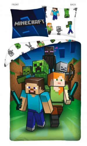 Minecraft ágyneműhuzat Mobs Team 140×200cm, 70×90 cm