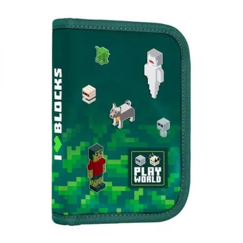 PlayWorld OXY GO iskolai hátizsák - iskolatáska szett - 22 literes - zöld PlayWorld OXY GO