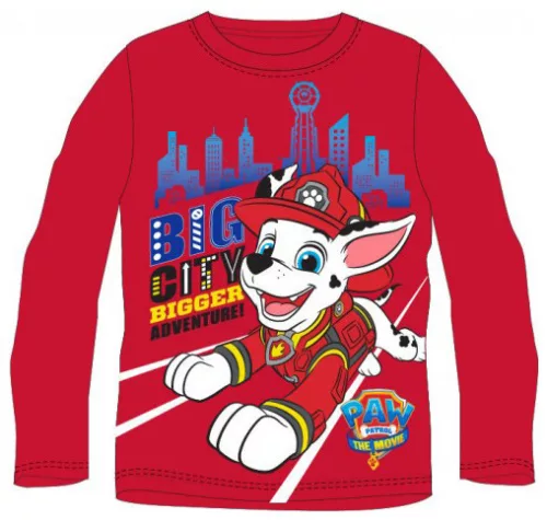 Mancs Őrjárat Big City Red gyerek hosszú póló, felső 7 év / 122 cm