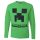 Minecraft Creeper Green gyerek hosszú ujjú póló, felső 10 év / 140 cm