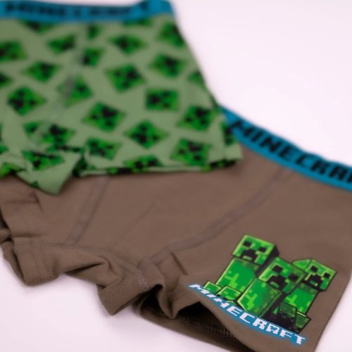 Minecraft Green Mob gyerek boxeralsó 2 darab/csomag 12 év / 152 cm