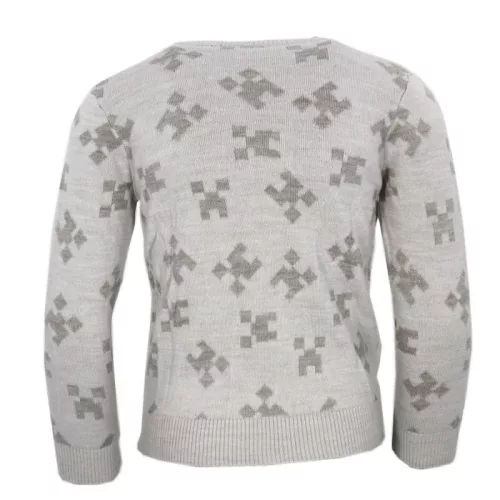 Minecraft Grey gyerek kötött pulóver 10 év / 140 cm
