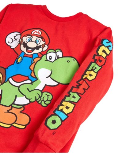 Super Mario Yoshi gyerek hosszú ujjú póló, felső 10 - 11 év / 140 - 146 cm