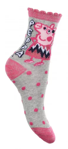 Peppa malac Sparkle Steps Grey gyerek zokni  31/34