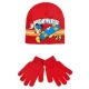 Disney Mickey Skate Red gyerek sapka + kesztyű szett 54 cm
