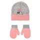 Disney Minnie Dots Grey baba sapka + kesztyű szett 48 cm