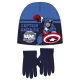 Bosszúállók Captain America Blue gyerek sapka + kesztyű szett 52 cm
