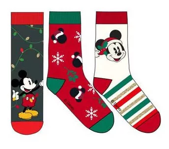 Disney Mickey Santa Hat Karácsonyi férfi zokni 41/44
