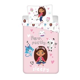   Gabi babaháza Sleepy Cat ágyneműhuzat 140×200cm, 65×65 cm
