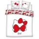 Hello Kitty Red Bow dupla, kétszemélyes ágyneműhuzat 240×220cm, 65x65 cm