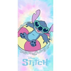   Disney Lilo és Stitch, A csillagkutya Rainbow Waves fürdőlepedő, strand törölköző 70x140cm (Fast Dry)