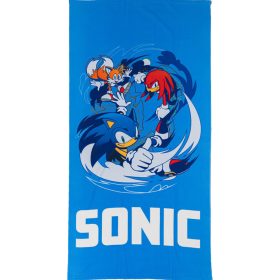   Sonic a sündisznó Fast Lane fürdőlepedő, strand törölköző 70x140cm (Fast Dry)