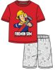 Sam a tűzoltó Save the Day gyerek rövid pizsama 3 - 8 év / 98 - 128 cm