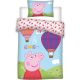 Peppa malac Hot-air Balloon gyerek, ovis ágyneműhuzat 100×135cm, 40×60 cm