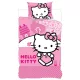 Hello Kitty Pink World gyerek, ovis ágyneműhuzat 100×135 cm, 40×60 cm