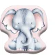 Elefánt Pink formapárna, díszpárna  40x40 cm Velúr