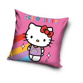 Hello Kitty Rainbow párnahuzat 40x40 cm Velúr
