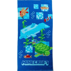   Minecraft Aquatic fürdőlepedő, strand törölköző 70x140cm