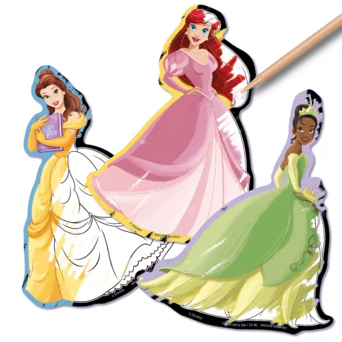Disney Hercegnők Fairytale scratch képkarcoló matricák 5 db-os