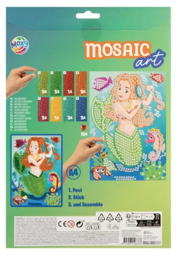 Sellő Beauty csillámos habszivacs mozaikos kreatív szett