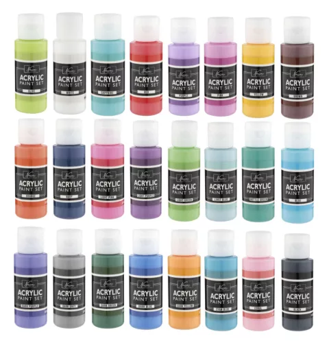 Színes Nassau akrilfestő készlet ecsettel