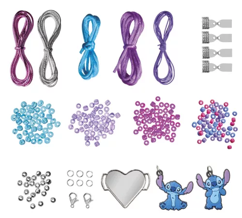 Disney Lilo és Stitch, A csillagkutya Purple charm karkötő készítő szett