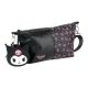 Hello Kitty Black Kuromi táska, oldaltáska pénztárcával 27 cm