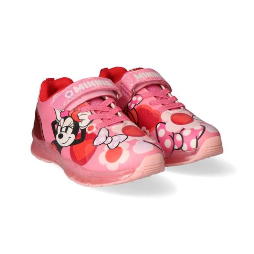 Disney Minnie Red Flowers LED villogó, világító utcai cipő 25-32